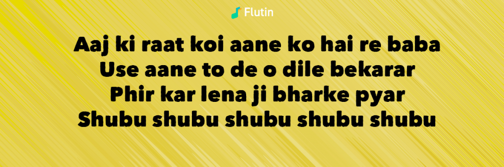 This amazing song is sung by bollywood stalwart Asha Bhosle for the Antakshri game.