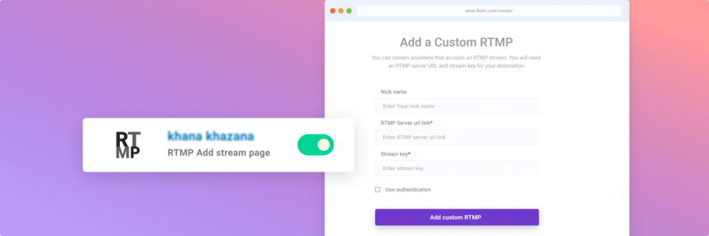 Custom RTMP Link