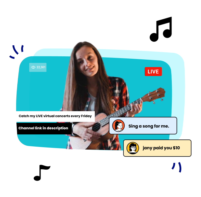 Musicians use case for live streaming
